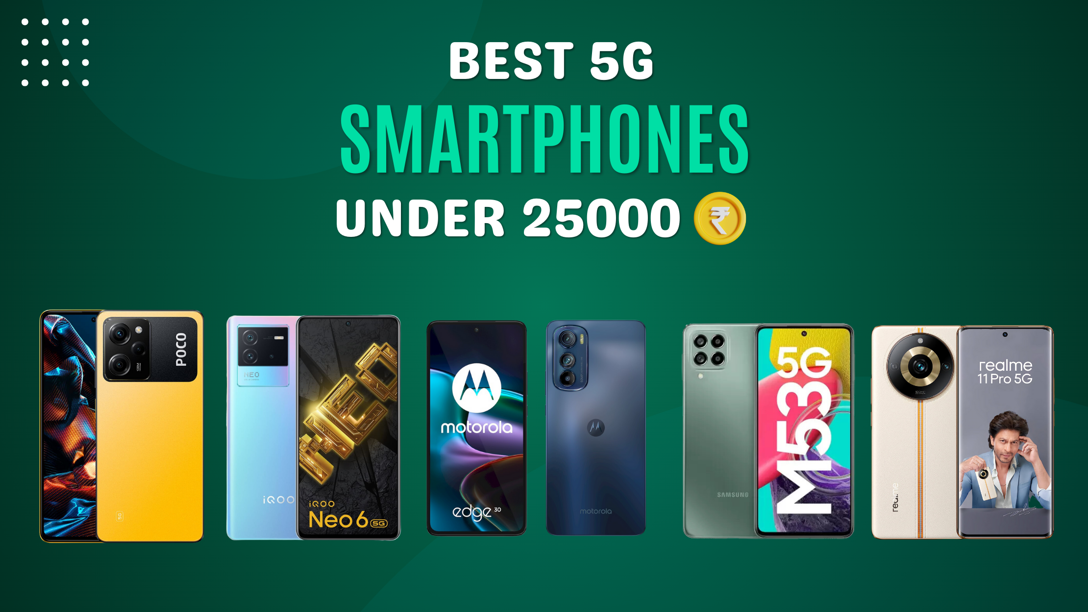 Top 5 5G Phones Under 25000 in India in 2023